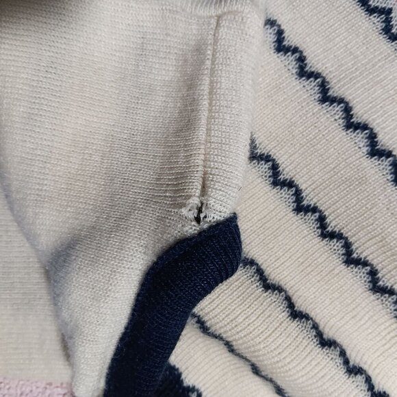 Vintage 70's Girls 4T Acrylic Knit T-shirt Top Scandinavian Pattern Boho Butter - Picture 5 of 7